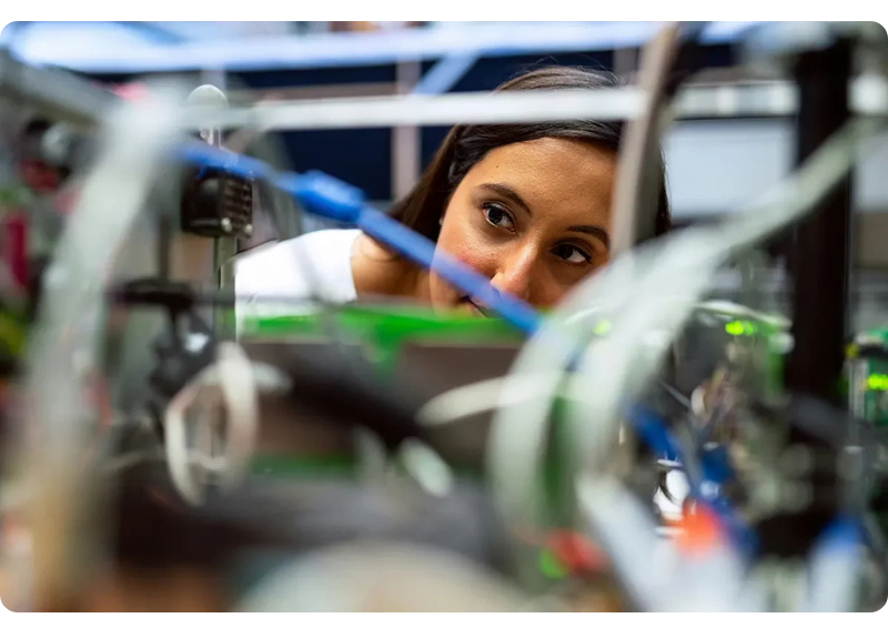 IT professional reviewing network infrastructure during a cloud migration evaluation