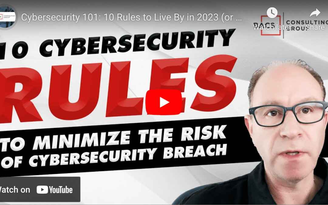 Cybersecurity 101 10 Rules to Live By in 2023